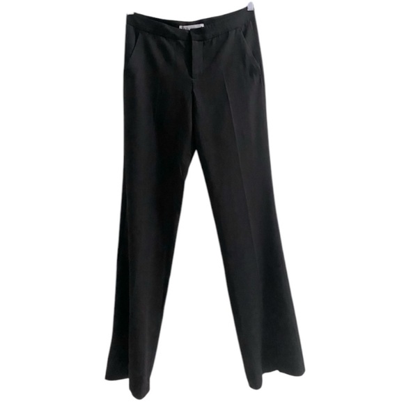 NWT Zara Sz XS Black Flare Leg Trouser Dress Pants With Hand Pockets Flowy - Picture 2 of 16